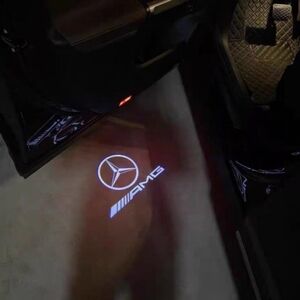 4 Mercedes Benz AMG logo ghost projector LED door lights Plug And Play
